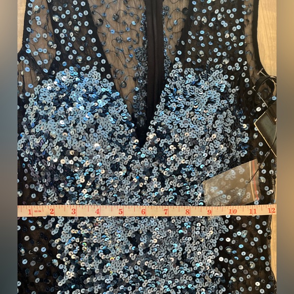 Blue Sequin Dress Size 4 - Picture 7 of 7